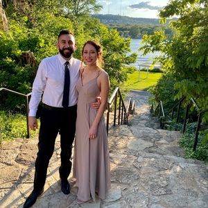 Azazie Anna Bridesmaid dress in Taupe